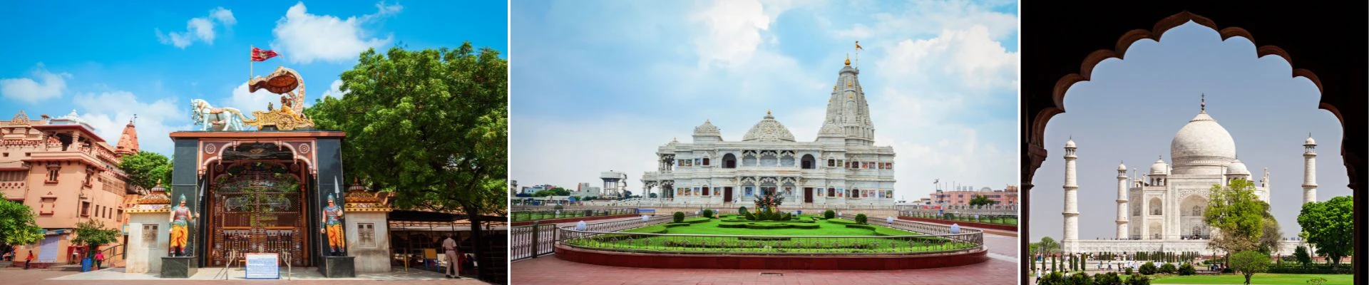 Delhi Braj Taj heritage tour package banner